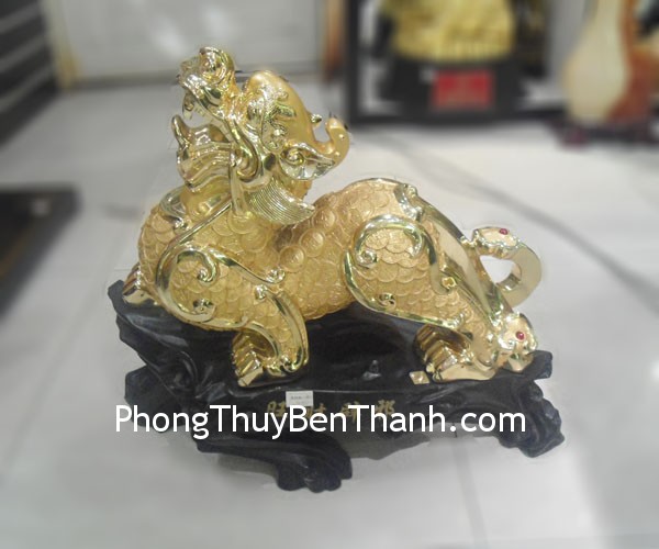 ty huu y027 02 Tỳ hưu vượng tài bột đá mạ vàng non Y027