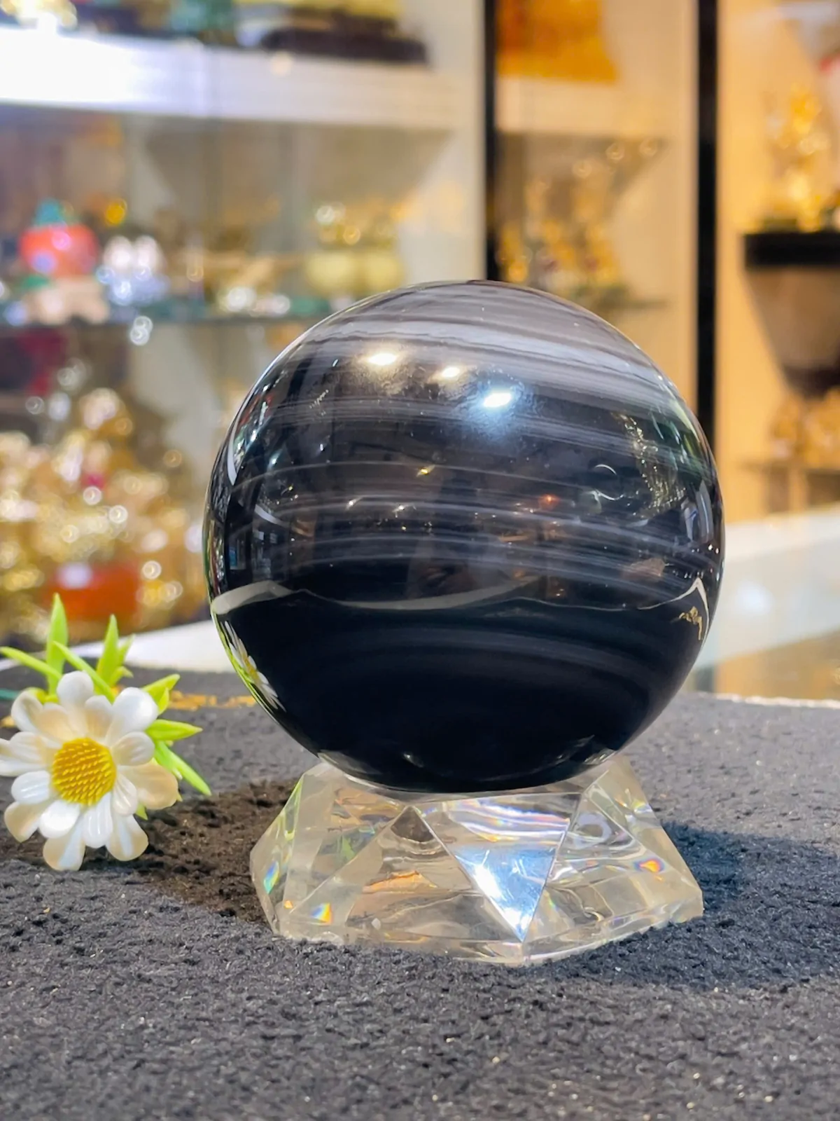 Qủa cầu đá hắc ngà GM151-S5-3073
