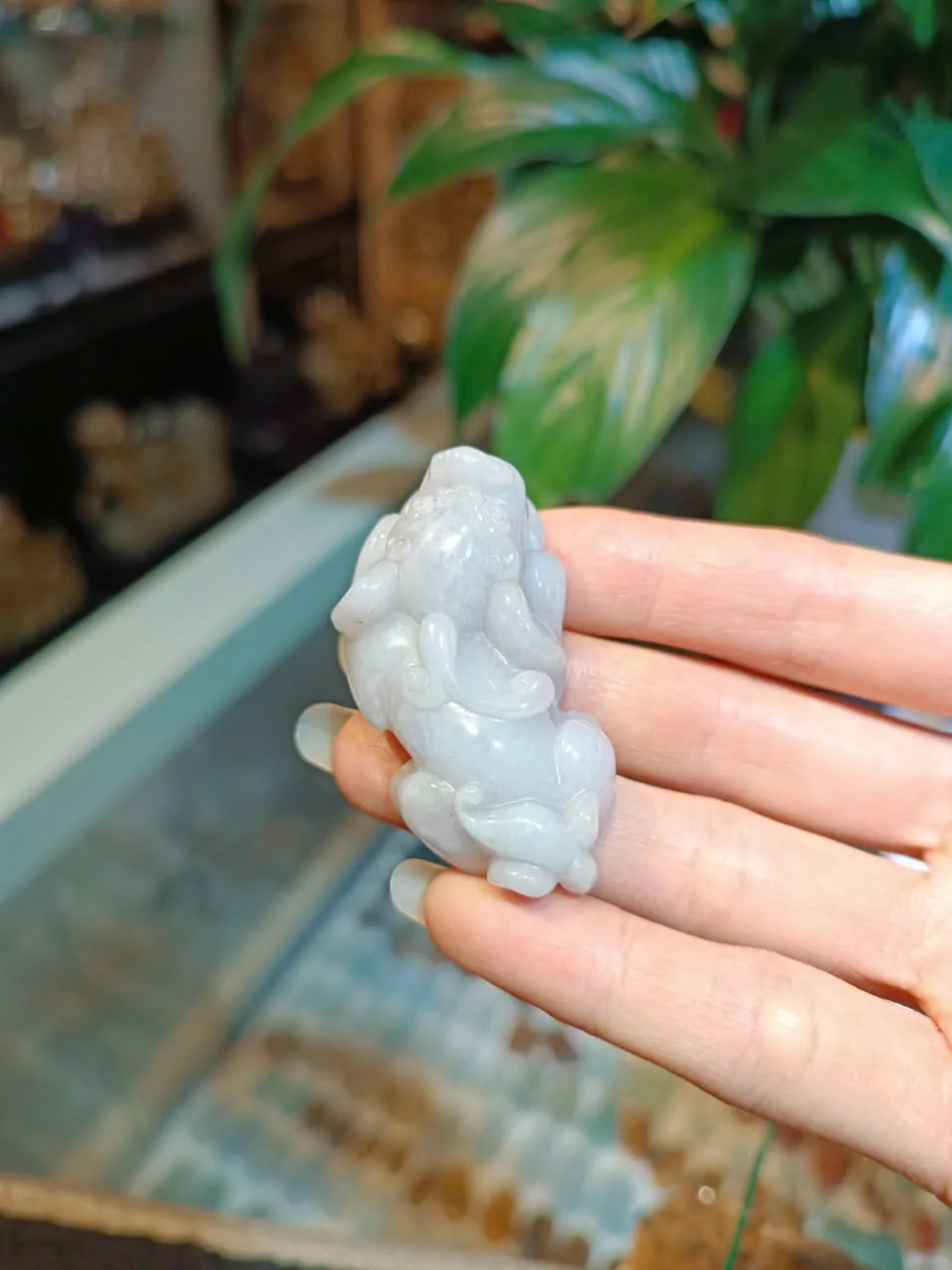 Tỳ hưu ngọc phỉ thúy xanh bạch A+++++ (GCN 017717 - 29.16g) S6899-S5-6065