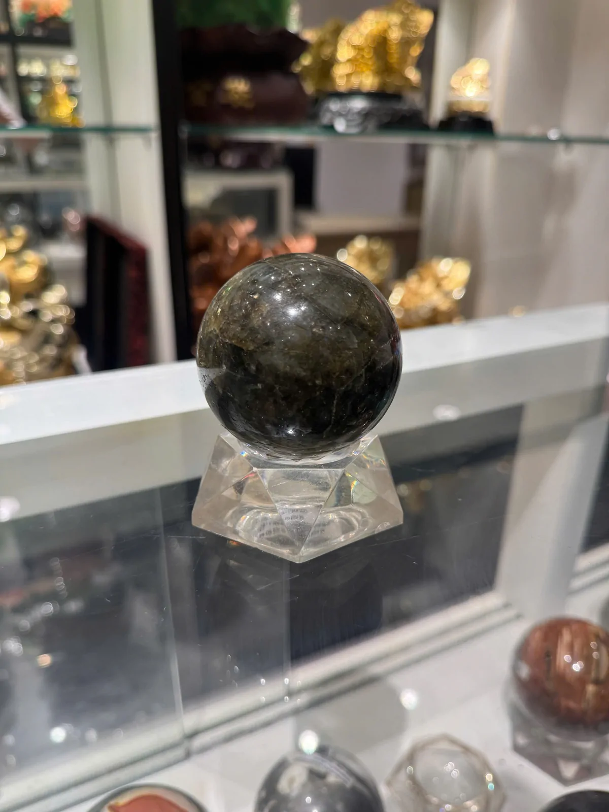 Quả cầu đá xà cừ kim sa M184-S4-1159
