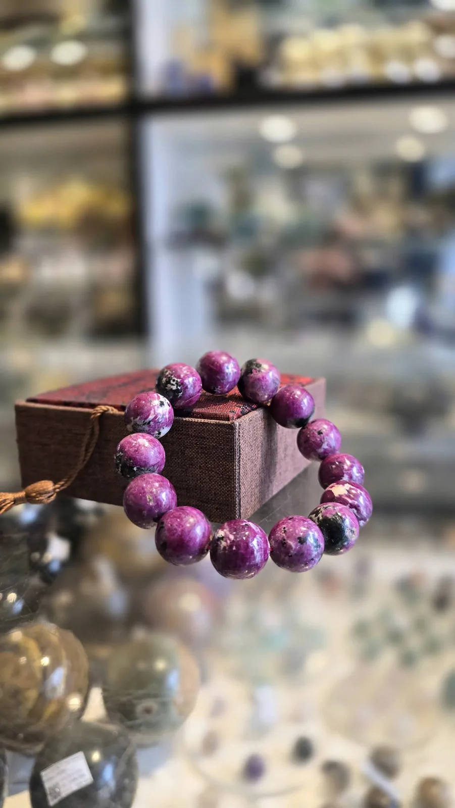 Chuỗi hồng lục bảo ruby đỏ (118.5g - 14 bi) S6109-S3-10428